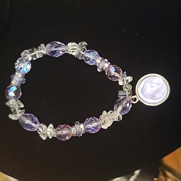 Kirk's Folly Crystal Cherub Medallion Bracelet - Picture 2 of 6